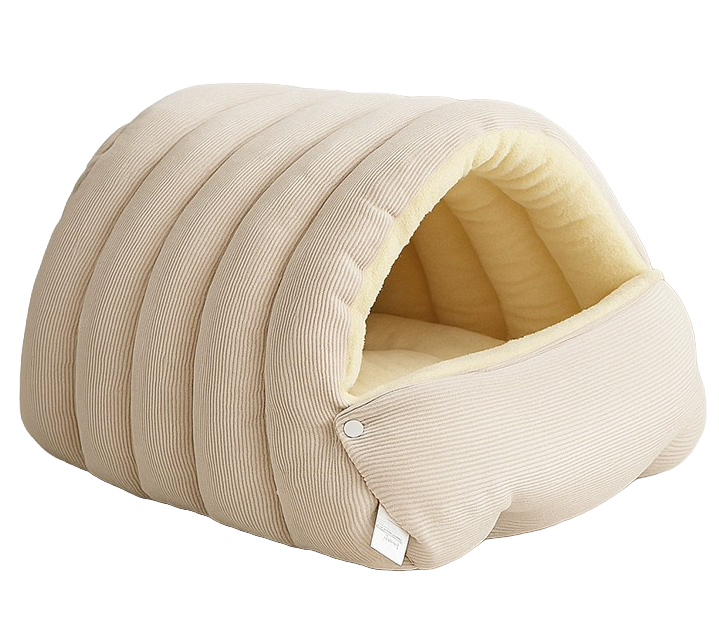 The Den Bed — Semi-Enclosed Cat Cave for Winter Warmth