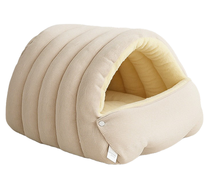 The Den Bed — Semi-Enclosed Cat Cave for Winter Warmth