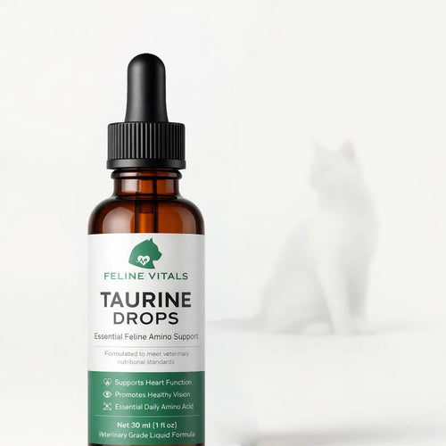 Feline Vitals™ Taurin-Tropfen — Tägliche Herz- & Augenunterstützung für Katzen